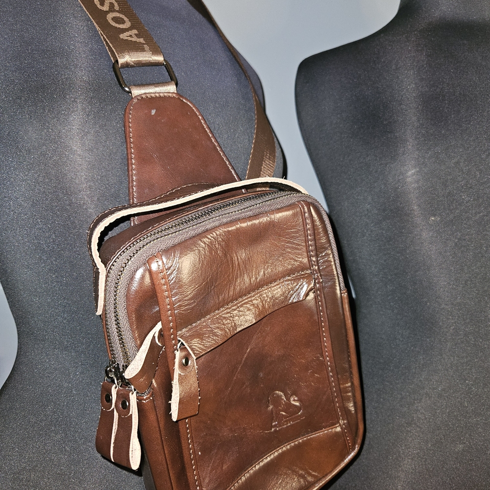 Brown Leather Crossbody Bag